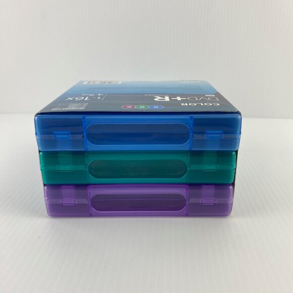 TDK DVD-R 30 Pack Color Blanks in 3 Plastic Cases 10 disc ea  Blue Purple Green - Picture 4 of 7